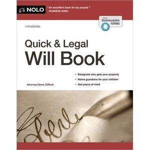 Quick & Legal Will Book -- Denis Clifford